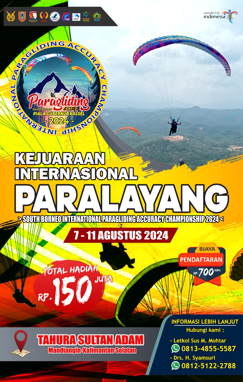 Thumbnail KEJUARAAN INTERNASIONAL PARALAYANG   SOUTH BORNEO INTERNATIONAL PARAGLIDING ACCURACY CHAMPIONSHIP 20